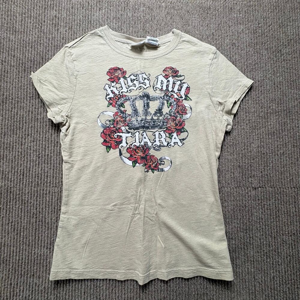 Vintage No Boundaries Baby Tee KISS My Tiara Medium